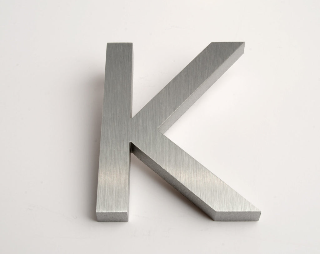 Modern House Letters Brushed K