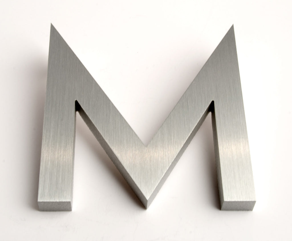 Modern House Letters Brushed M