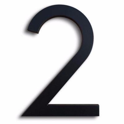 House Numbers Modern Font Two 2 Black