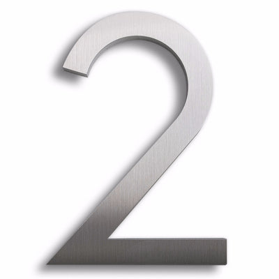 House Numbers Modern Font Two 2 Brushed