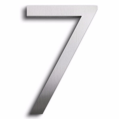 House Numbers Modern Font Seven 7 Brushed