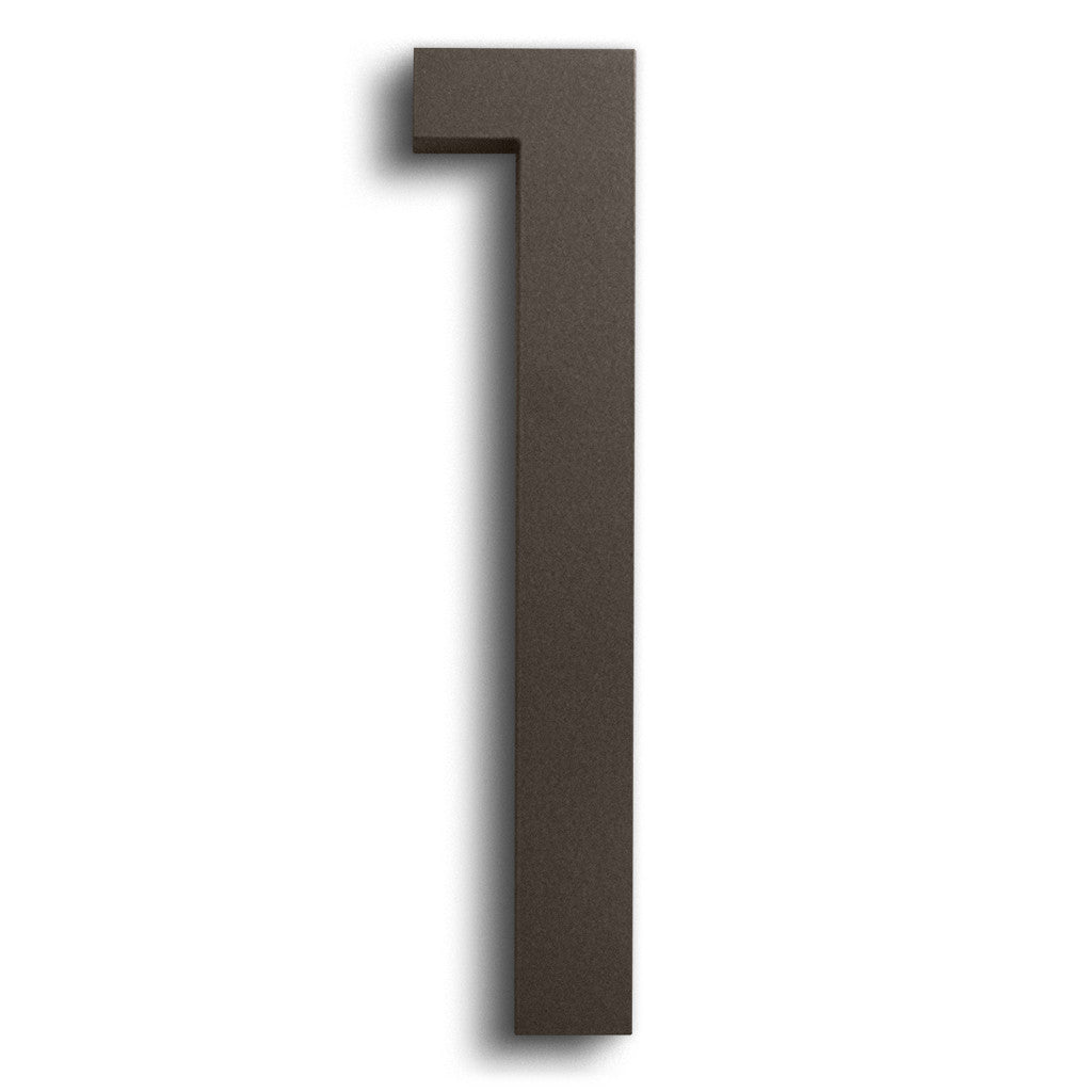 House Numbers Modern Font One 1 Bronze