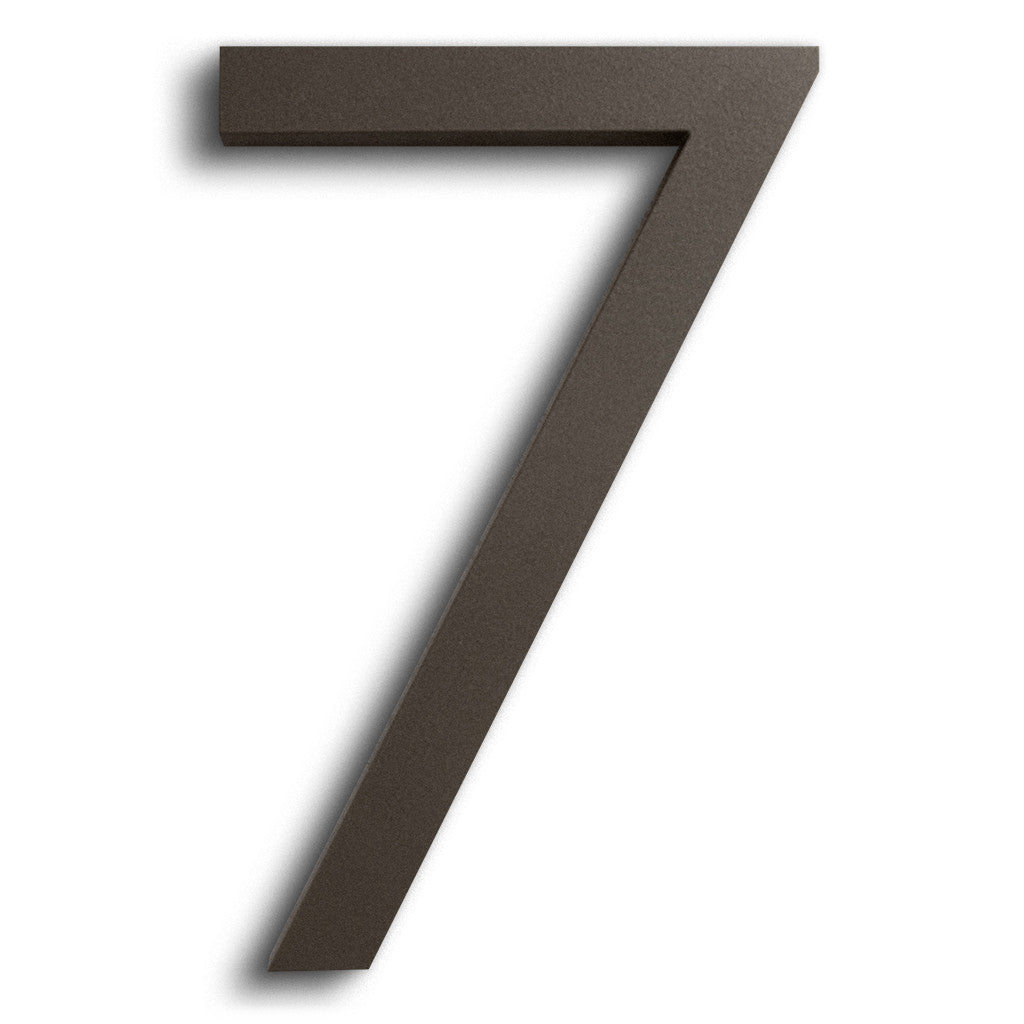 House Numbers Modern Font Seven 7 Bronze
