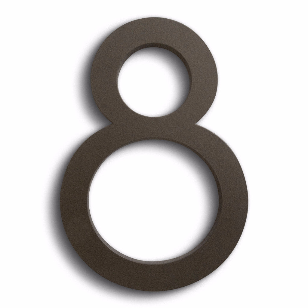 House Numbers Modern Font Eight 8 Bronze