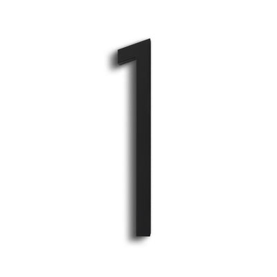 House Numbers Contemporary in Black 1 One