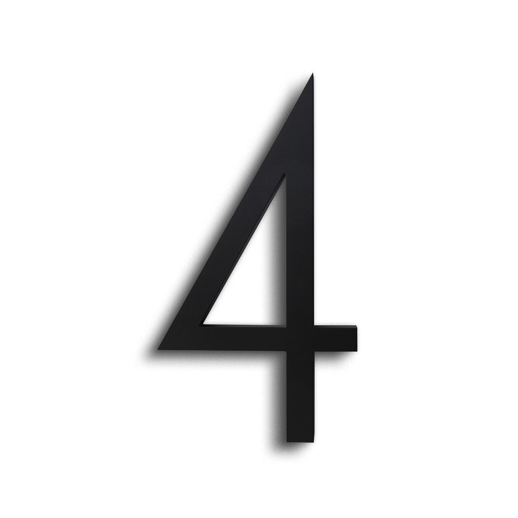 House Numbers Contemporary in Black 4 Four