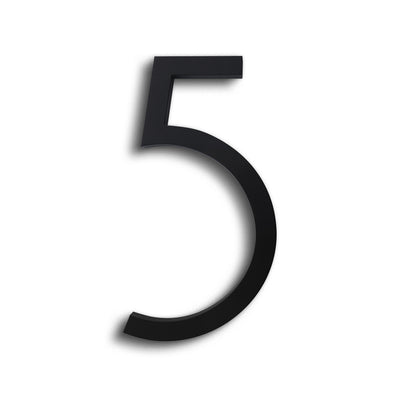 House Numbers Contemporary in Black 5 FIVE