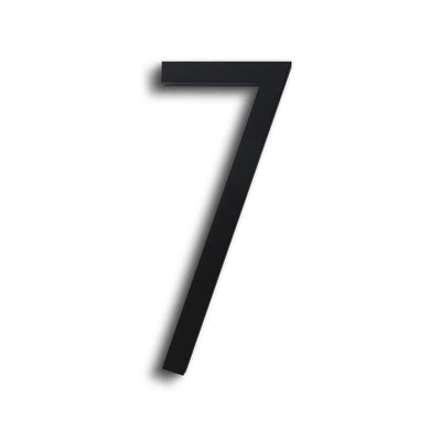 House Numbers Contemporary in Black 7 Seven