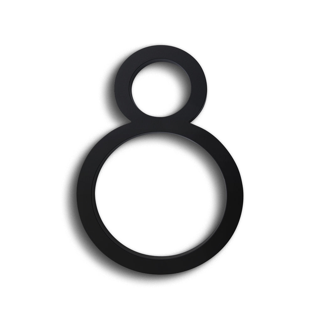 House Numbers Contemporary in Black 8 Eight