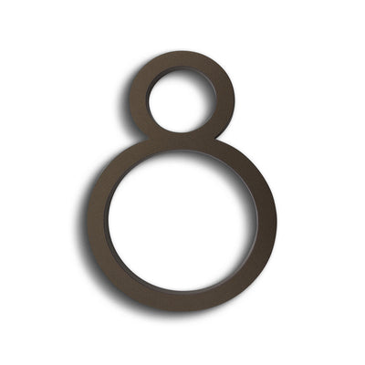 House Numbers Contemporary in Bronze 8 Eight