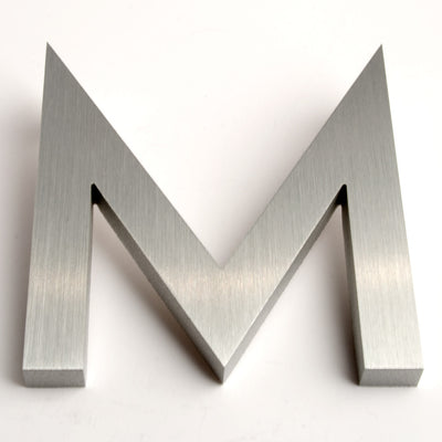 Modern House Letters Brushed M