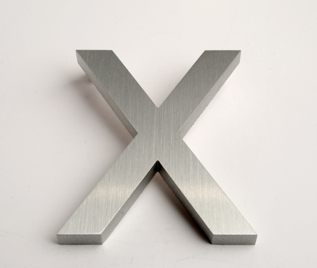 Modern House Letters Brushed X