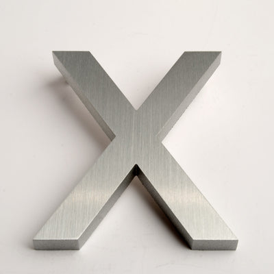 Modern House Letters Brushed X